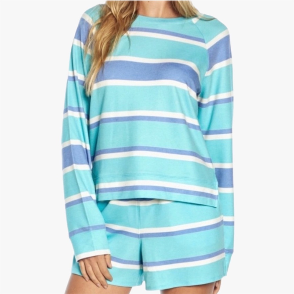 WildFox Intimates & Sleepwear Blue Stripe Pajama Top Women’s Size Medium
